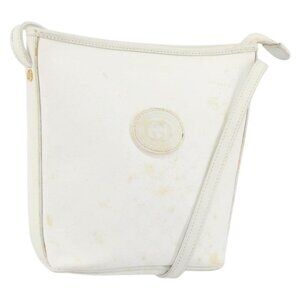 Authentic GUCCI Micro GG Supreme Shoulder Bag PVC White Gold 007 115 1095